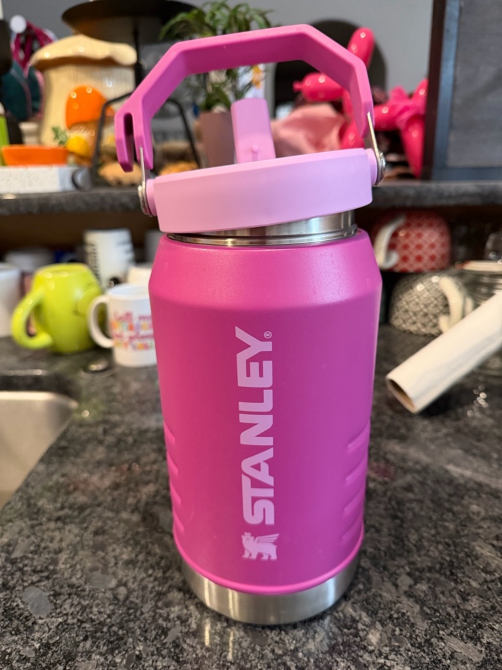 Stanley Bright Pink Insulated Bottle with Flip Handle